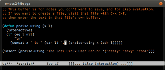 emacs screenshot